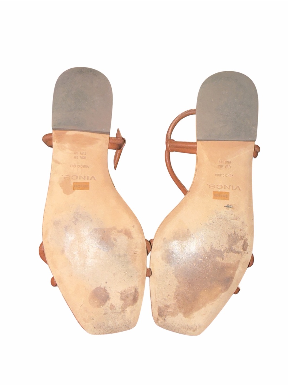 Vince Tan Knotted Strap Cork Sandals - Picture 4 of 5